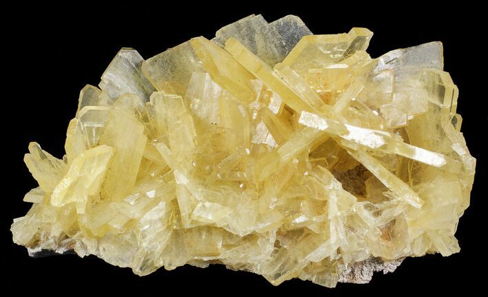 Yellow Barite Crystal Cluster - Peru #64136